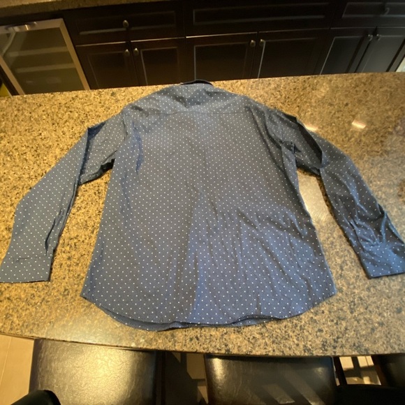 Michael Brandon Men's Blue Polka Dot Shirt Size XL - Picture 2 of 6